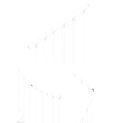 Accessori per corrimano in plastica bianco