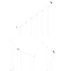 Accessori per corrimano in plastica nero