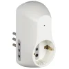 Adattatore Salvafulmine Bticino S3610DF spina 10A +3 prese bianco