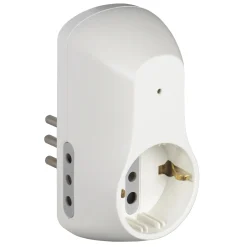 Adattatore Salvafulmine Bticino S3610DF spina 10A +3 prese bianco