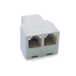 Adattatore telefonico RJ11 1 femmina / 2 femmine