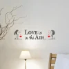 Adesivo da parete Love is 2 fogli 15x31 cm