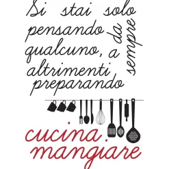 Adesivo da parete Si cucina 47x67 cm