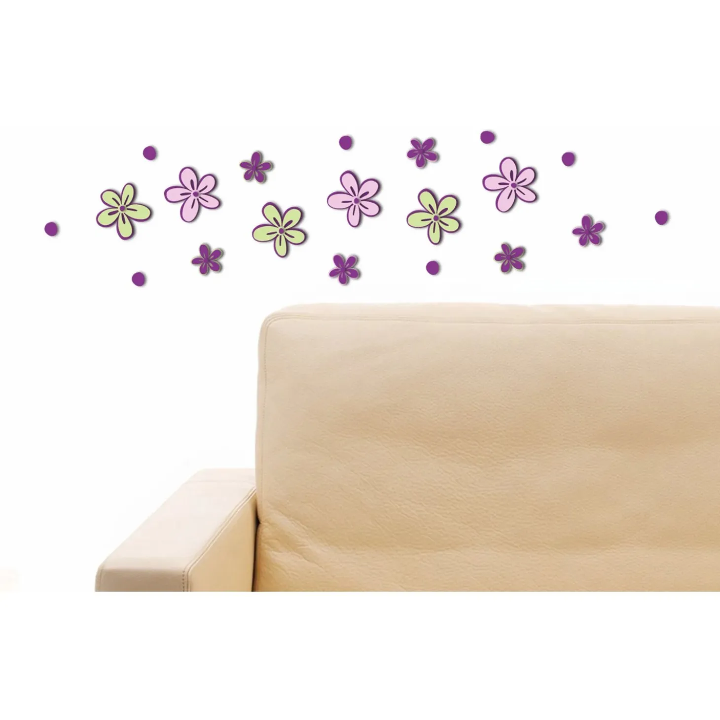Adesivo decorativo in gomma Fiori 15x31 cm