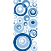 Adesivo decorativo per oggetti Blue Circles 15x31 cm