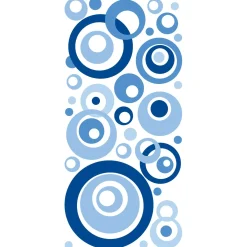 Adesivo decorativo per oggetti Blue Circles 15x31 cm