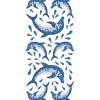 Adesivo decorativo per oggetti Dolphine 15x31 cm