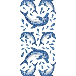 Adesivo decorativo per oggetti Dolphine 15x31 cm