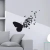 Adesivo decorativo per parete Butterfly Silhouette 2 fogli 31x31 cm