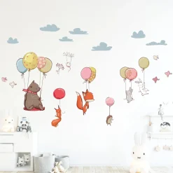 Adesivo murale Flying Animals 2 fogli 47 x 67 cm