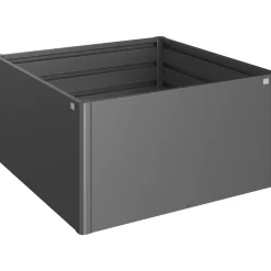 Aiuola rialzata Biohort 1,5x1,5 m Gri scuro metallizzato