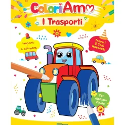 Album Coloriamo i Trasporti 32 pagine con giochi e diploma finale
