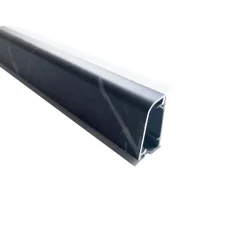 Alzatina per cucina in alluminio rivestita marmo nero ventato 1 m