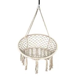 Amaca in cotone e acciaio con frange decorative 80x60 cm