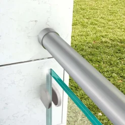 Ancoraggio a muro per tubo 42,4 mm satinato