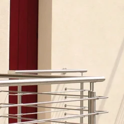 Ancoraggio a muro per tubo o tondino 12 mm satinato
