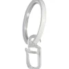 Anello piatto Ø 4 cm con gancio per bastone tenda Ø 2 cm bianco 10 pz