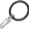 Anello tondo Ø 4 con gancio per bastone tenda Ø 2 cm nero 10 pz