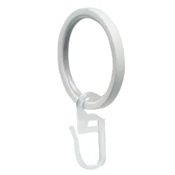 Anello tondo con gancio per scorrimento bastone tenda avorio Ø 3,2 cm 8 pz