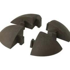 Angolari per pavimenti da esterno effetto legno a doghe marroni 4 pz