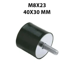 Antivibranti piede maschio M8x23 mm e misura 40x30 mm 2 pz