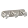 Appendiabiti Blizz triplo in acciaio inox spazzolato