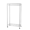Appendiabiti in acciaio cromato con ruote 91x46 cm H 165 cm