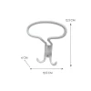Appendiabiti in zama 125x105 mm bianco