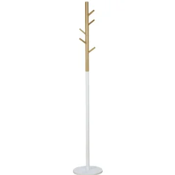 Appendiabiti MDF in legno di pino e bambù 30x30x170 bianco