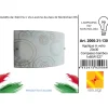 Applique Compasso 20x8,5 cm bianco tortora