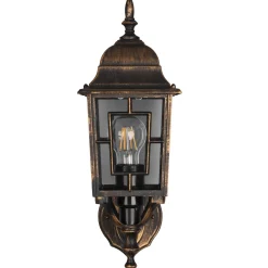Applique da esterno up in alluminio Volturno E27 IP44 H 41 cm