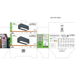 Applique da parete da esterno Gemini Smart Home 17 W 900 lm RGB antracite