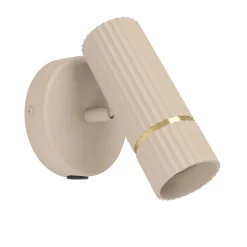 Applique LED Eglo Caminia L11x14xH15,5 cm acciaio sabbia ottone