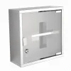 Armadietto con chiave Mayday in acciaio inox e vetro 30x30x12 cm