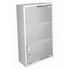 Armadietto con chiave Today in acciaio inox e vetro 27x57x12 cm