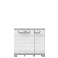 Armadio basso da esterno 3 ante Sequoia in plastica 102x39x94 cm