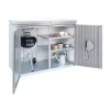 Armadio da esterno basso Biohort HighBoard 160x70x118 cm grigio quarzo