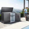 Armadio da esterno basso Biohort HighBoard 160x70x118 cm grigio scuro