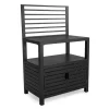 Armadio da esterno basso in alluminio antracite 90x56x141 cm