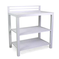 Armadio da esterno basso in alluminio bianco 90x56x100 cm