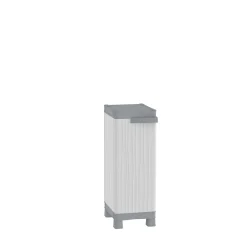 Armadio da esterno basso in plastico 1 anta 2 ripiani P 15 kg 97x35x44 cm