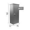 Armadio da esterno Biohort Julia taglia M High argento metallizzato