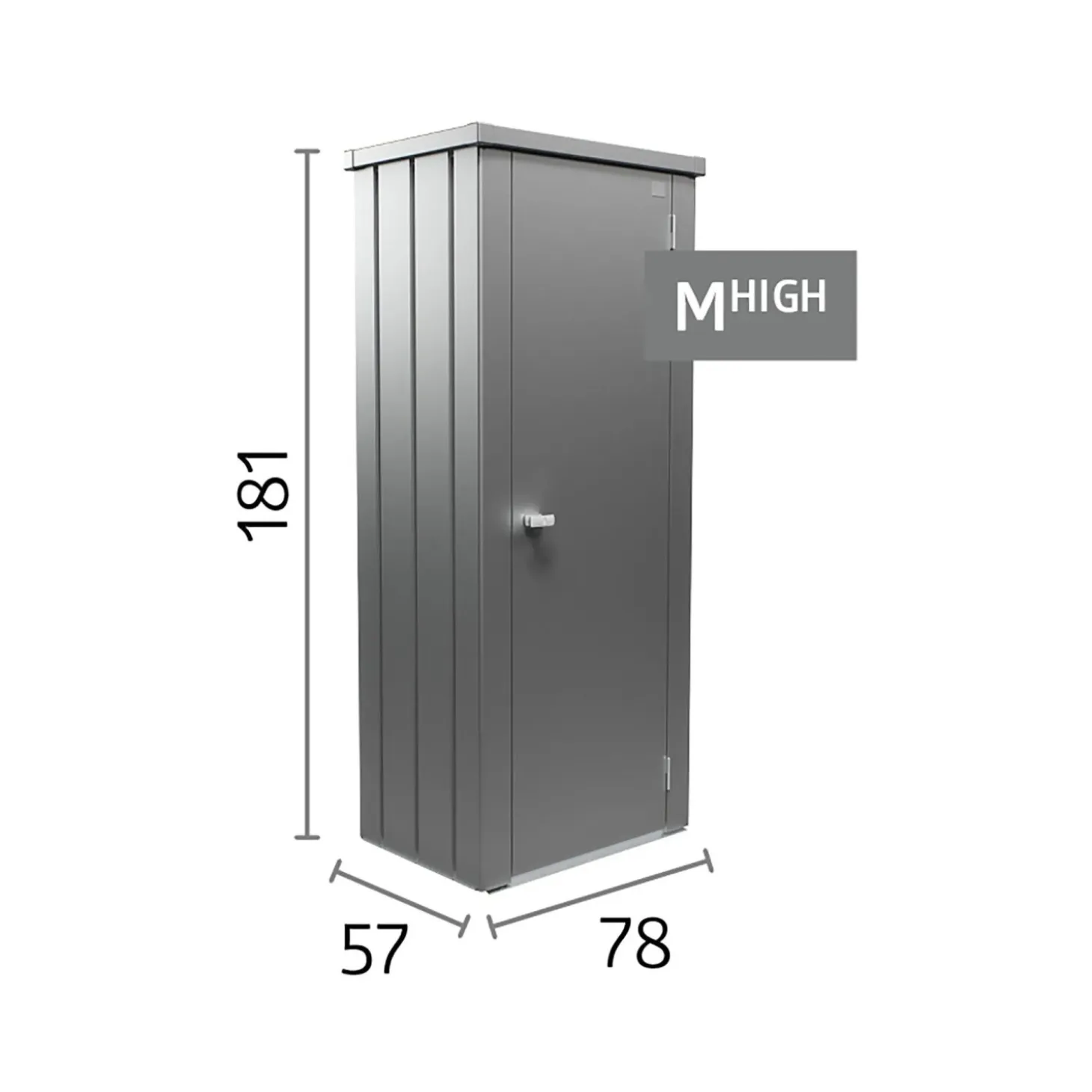 Armadio da esterno Biohort Julia taglia M High argento metallizzato