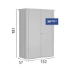 Armadio da esterno Biohort Romeo 181x132x57 cm argento metallizzato