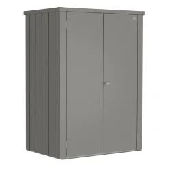 Armadio da esterno Biohort Romeo 181x132x87 cm grigio quarzo metallizzato