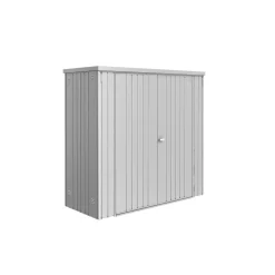 Armadio da esterno Biohort 191x83x183 cm argento