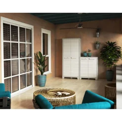 Armadio multispace Keter Maximo 80x44x182H cm grigio-bianco