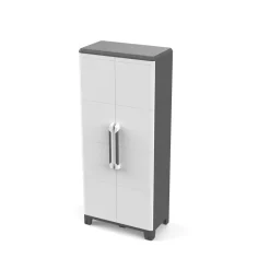 Armadio Terry a 2 ante con 3 ripiani modulabili grigio