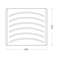 Asse per lavatoio in resina plastica 38,4 x 35 cm