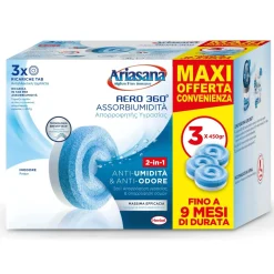 Assorbiumidità ARIASANA Aero 360 Tab Inodore Tripack 3x450 g
